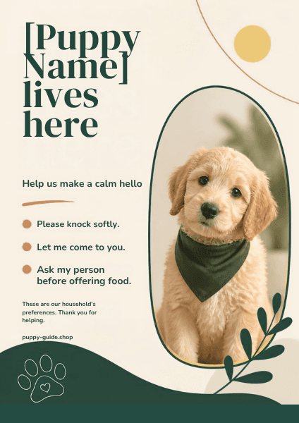 Personal puppy door signs